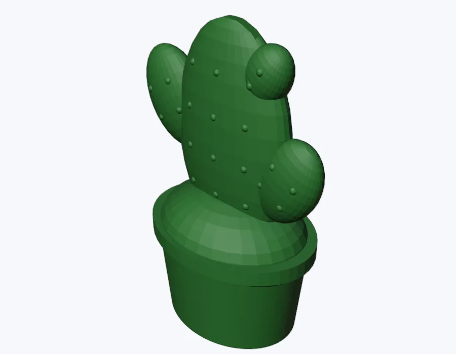 Pieza: Cuerpo nopal-maceta