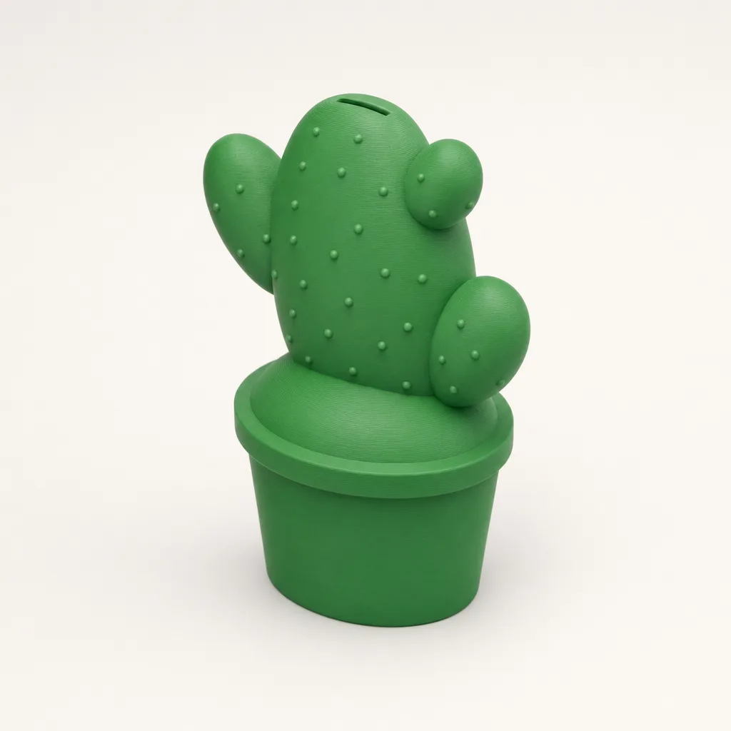 Foto del producto Alcancía de nopal con tapón giratorio