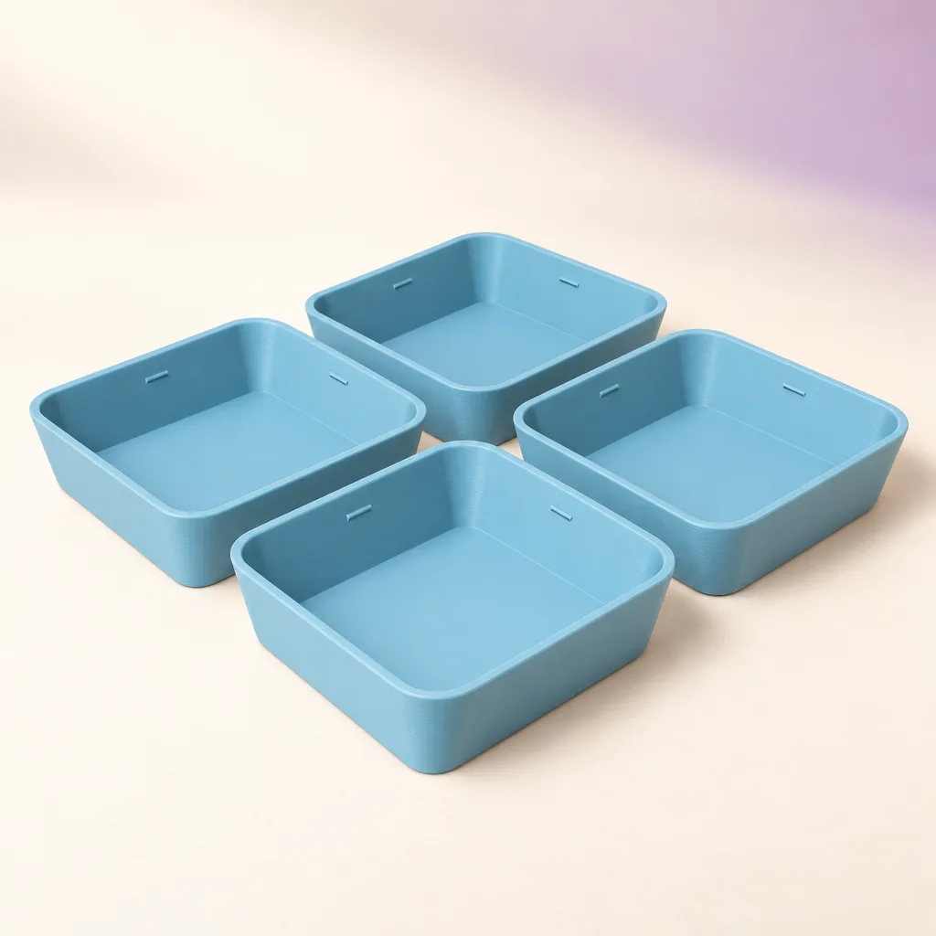 Set de 4 bandejas apilables Nido para fichas