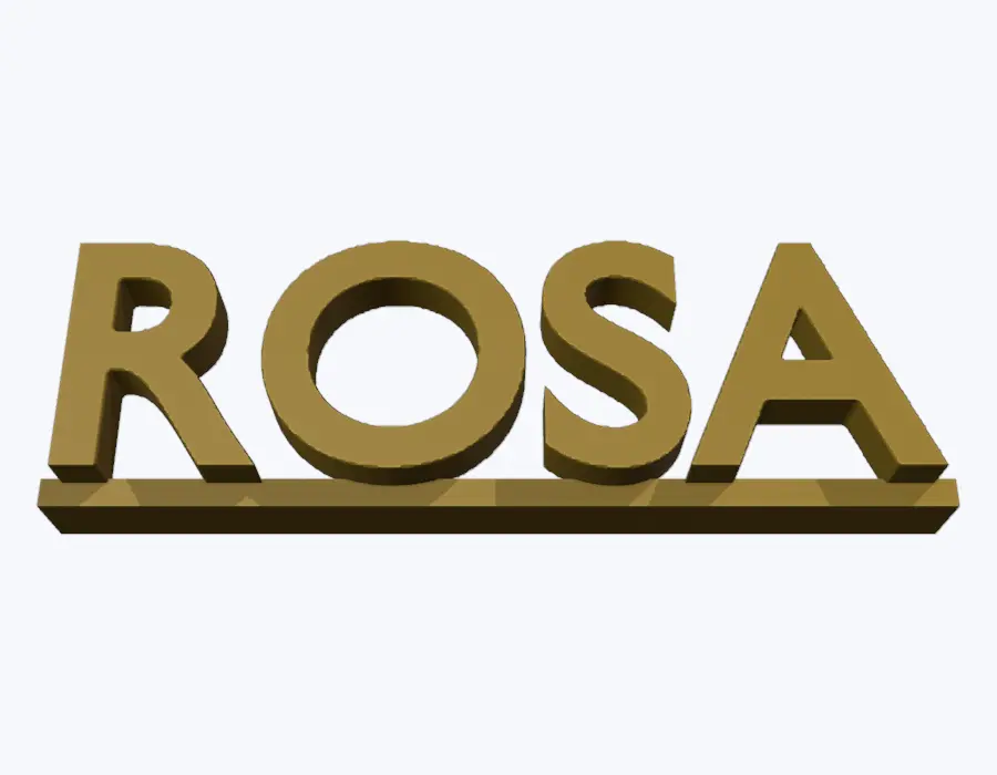 Pieza: Nombre ROSA