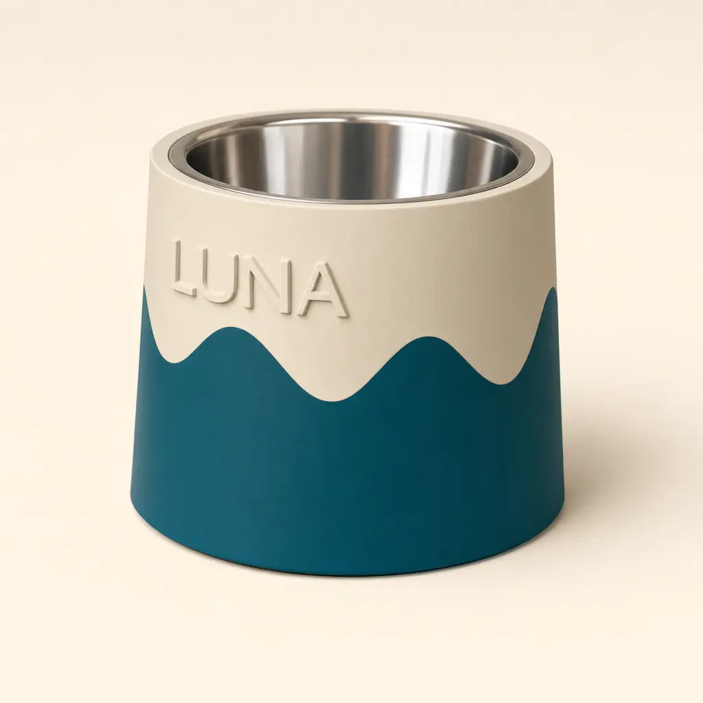 Foto del producto Comedero elevado personalizado con nombre para perro