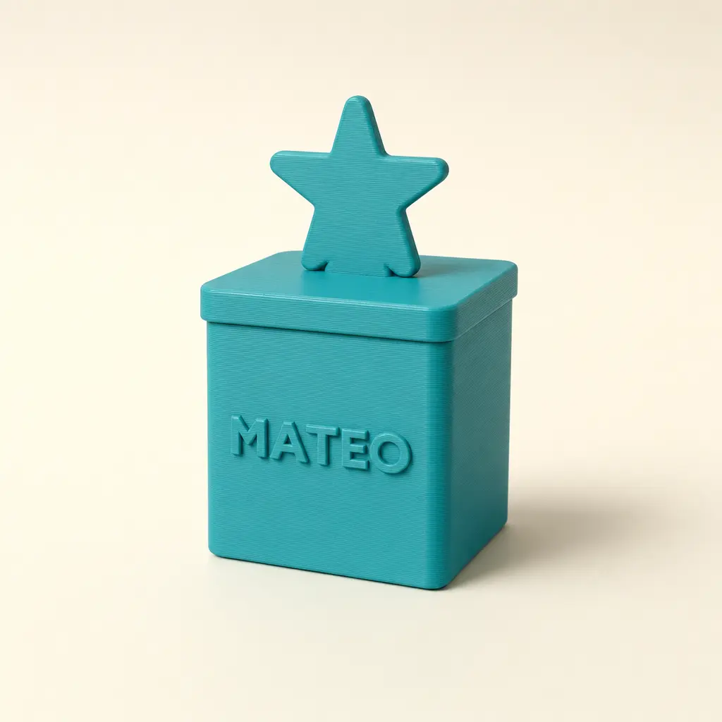 Foto del producto Dulcero personalizado con nombre en relieve para fiesta infantil