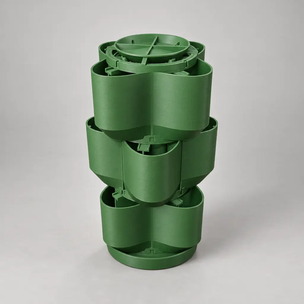 Foto del producto Jardinera vertical apilable de 12 bolsillos