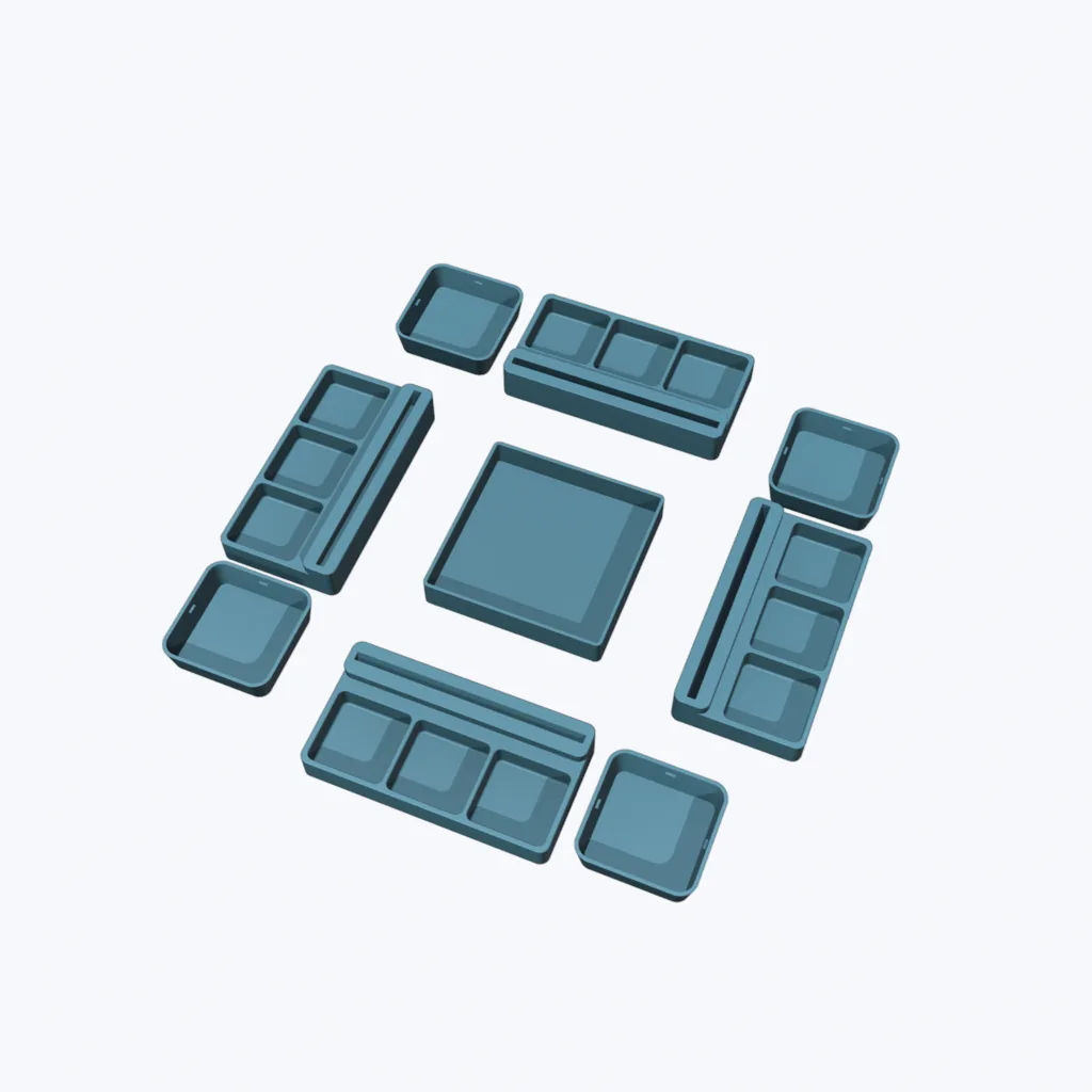 Foto del producto Kit Mesa para cuatro: estaciones, fichas y dados