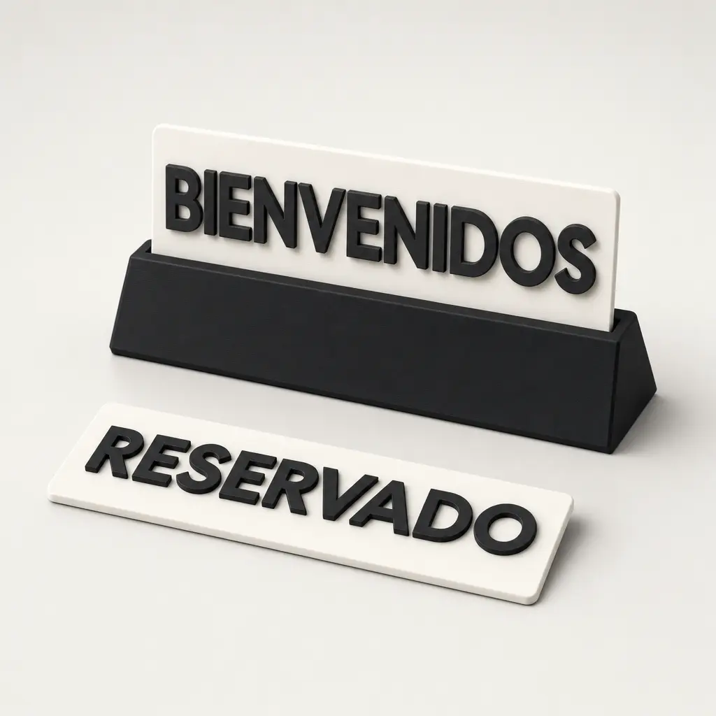 Foto del producto Letrero de mesa con insertos intercambiables