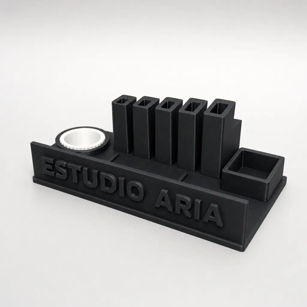 Foto del producto Organizador de pinzas para pestañas con nombre en alto relieve